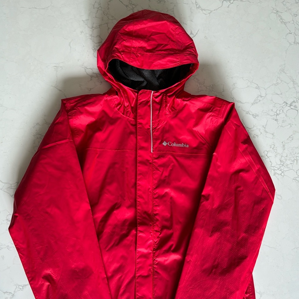 NWT Youth Red Rain Jacket / Windbreaker - Columbia, size M